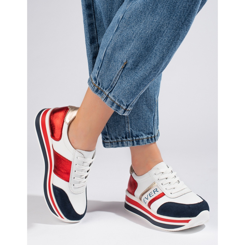 Shelovet Chunky Sole -lenkkarit, valkoiset ja laivastonsiniset valkoinen 1