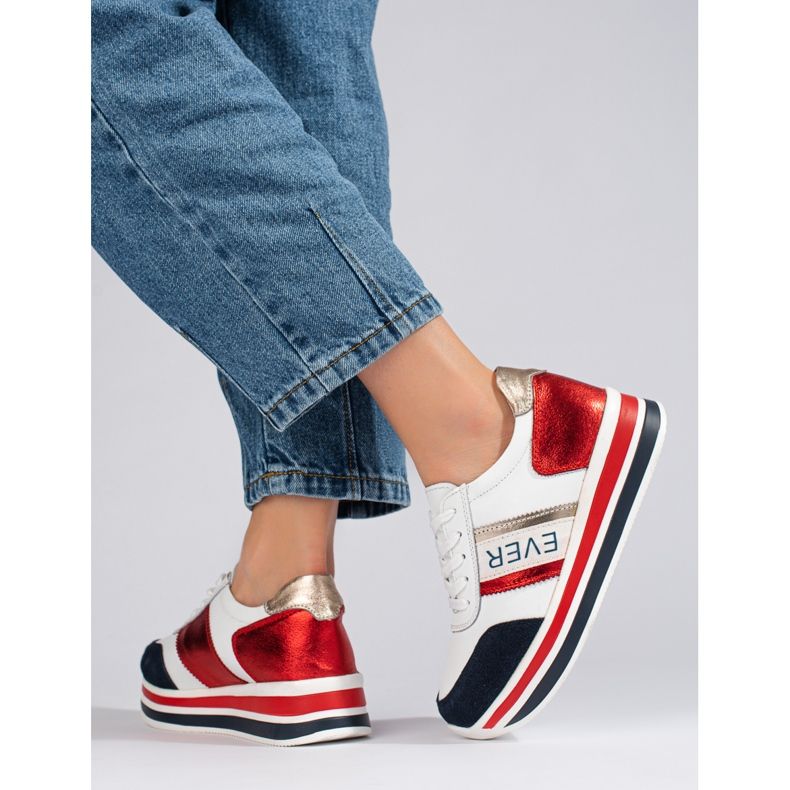 Shelovet Chunky Sole -lenkkarit, valkoiset ja laivastonsiniset valkoinen 2