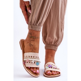 PS1 Naisten punotut koristeelliset tossut, pinkki Millano vaaleanpunainen 1