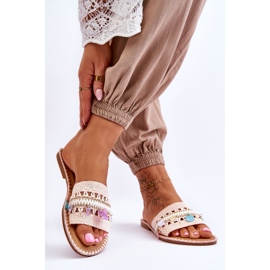 PS1 Naisten punotut koristeelliset tossut, pinkki Millano vaaleanpunainen 2