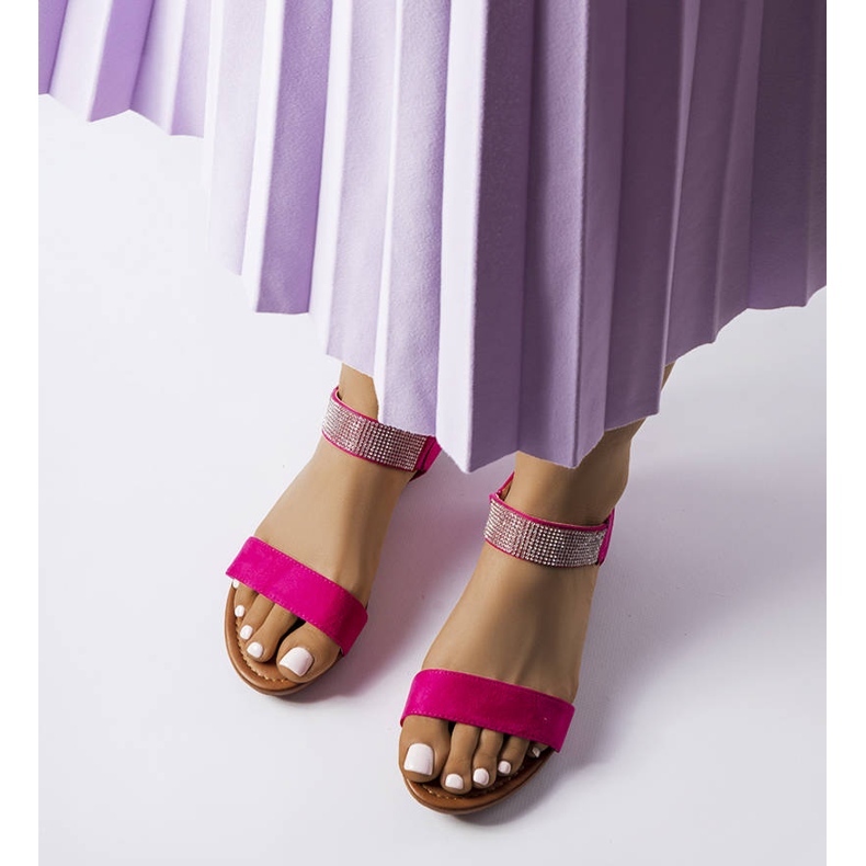 Dufresnen vaaleanpunaiset sandaalit, jotka on koristeltu strassilla vaaleanpunainen 1