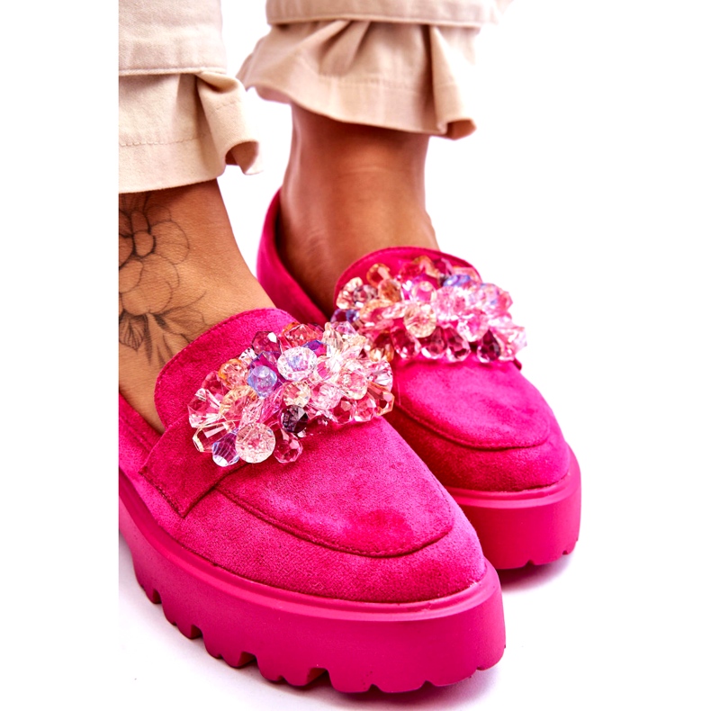 Bestelle Naisten koristeelliset loaferit Fuchsia Brenda vaaleanpunainen 3