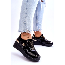 S.Barski Naisten nahkaiset urheilukengät musta Rebeca 3