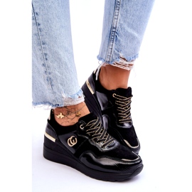 S.Barski Naisten nahkaiset urheilukengät musta Rebeca 5