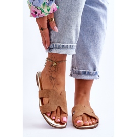 Seastar Naisten klassiset mokkanahkaiset tossut beige Evana 2