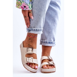 Naisten ZAXY HH285149 sileät tossut vaalea beige 1