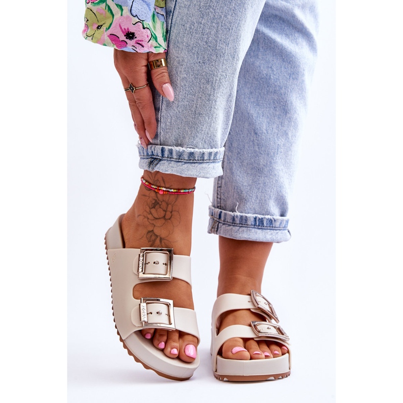 Naisten ZAXY HH285149 sileät tossut vaalea beige 1