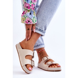 Naisten ZAXY HH285149 sileät tossut vaalea beige 2