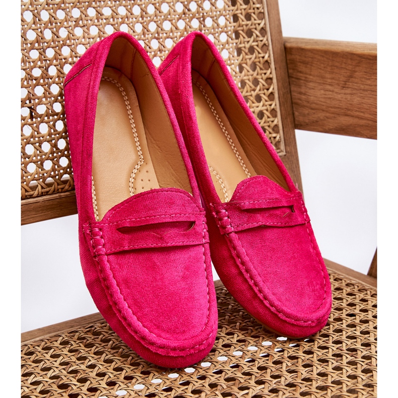 Naisten klassiset mokkanahkaiset loafers Fuchsia Ivana vaaleanpunainen 4