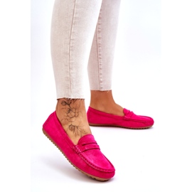Naisten klassiset mokkanahkaiset loafers Fuchsia Ivana vaaleanpunainen 1