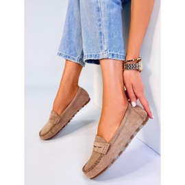 BM Naisten Anaya Khaki mokkanahkahousut beige 1