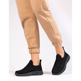 Shelovet naisten harjakattoiset urheilukengät musta 2