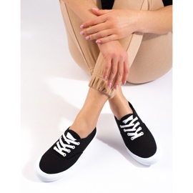 Klassiset naisten nauhalliset lenkkarit Shelovet musta 1