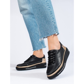 Shelovet mustat nahkaiset urheilukengät 1