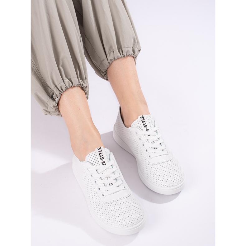 Harjakatkoiset valkoiset Shelovet naisten tennarit valkoinen 1