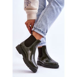 BM Naisten slip on galoshes Chelsea Boots Tummanvihreä Larone 2
