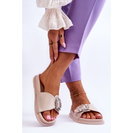 BM Naisten tossut Beneca Beneca -koristeella beige 2