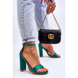 Vihreät linsy-satiinikorkokengät 2