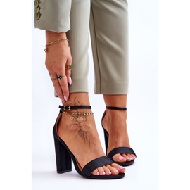 Satin High Heel sandaalit Black Linsy musta 1