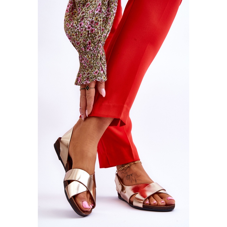 Lemar Kultaiset Addison Velcro -nahkasandaalit kultainen 2