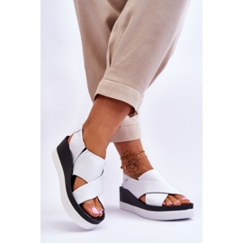 Lemar Valkoiset Morgan Leather Wedge sandaalit valkoinen 2