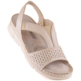 Mukavat slip-on sandaalit Vinceza W 2237 beige 1