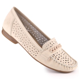 Mukavat harjakattoiset loaferit Rieker W 40068-60 beige 1
