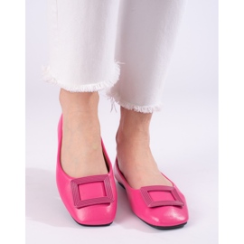 Naisten vaaleanpunaiset ballerinat Shelovet-koristeella vaaleanpunainen 1