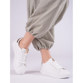 Valkoiset mukavat Shelovet naisten urheilukengät valkoinen 1