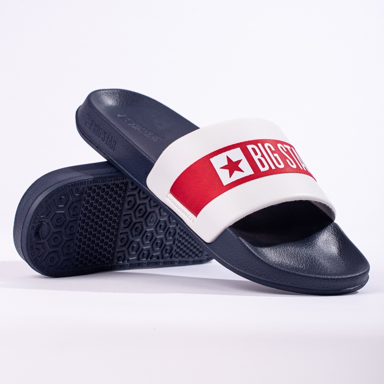 Vaaleat miesten tossut Big Star LL174455 laivastonsininen valkoinen 1