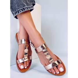 BM Naisten metalliset Cheek Champagne sandaalit vaaleanpunainen 1