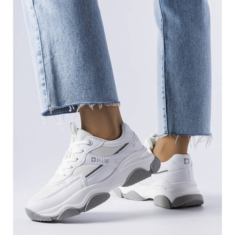 Valkoiset ja harmaat Big Star -lenkkarit JJ274579 valkoinen 1