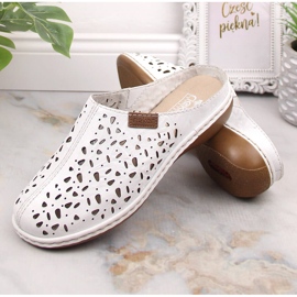 Rieker 65996-80 harjakattoiset valkoiset täysnahkaiset kuminauhat valkoinen 2