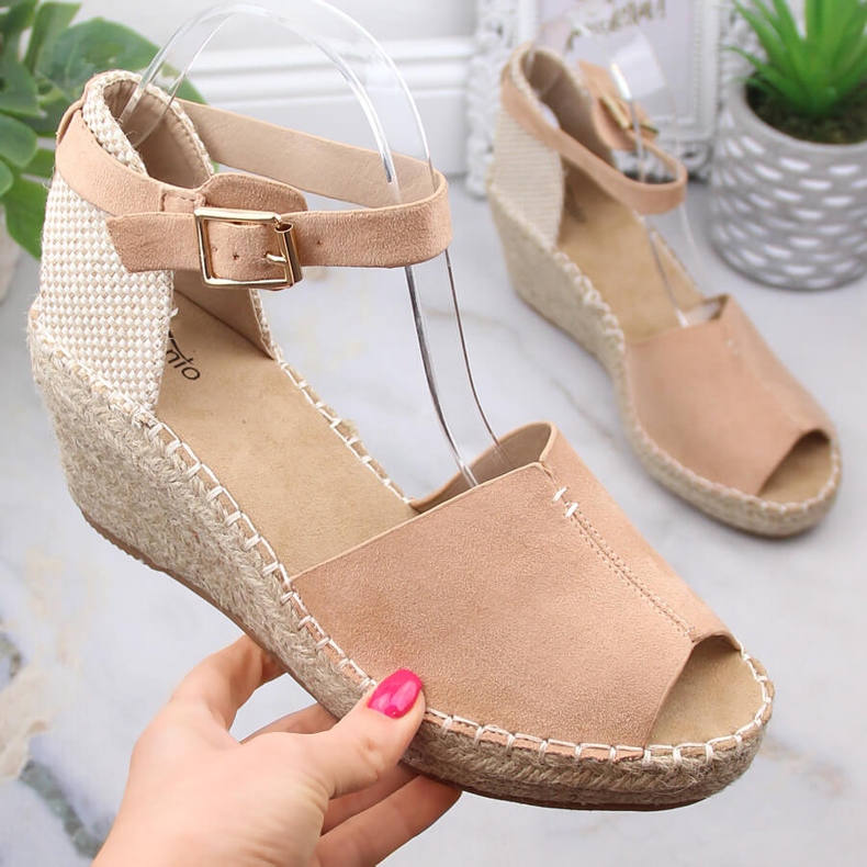 Naisten espadrillit eVento 4576 kiila sandaalit beige 1