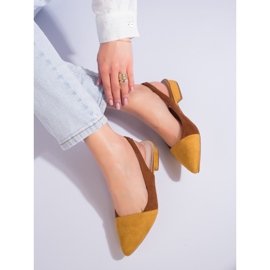 Naisten avoimet kantapääpumput Shelovet ruskea 1