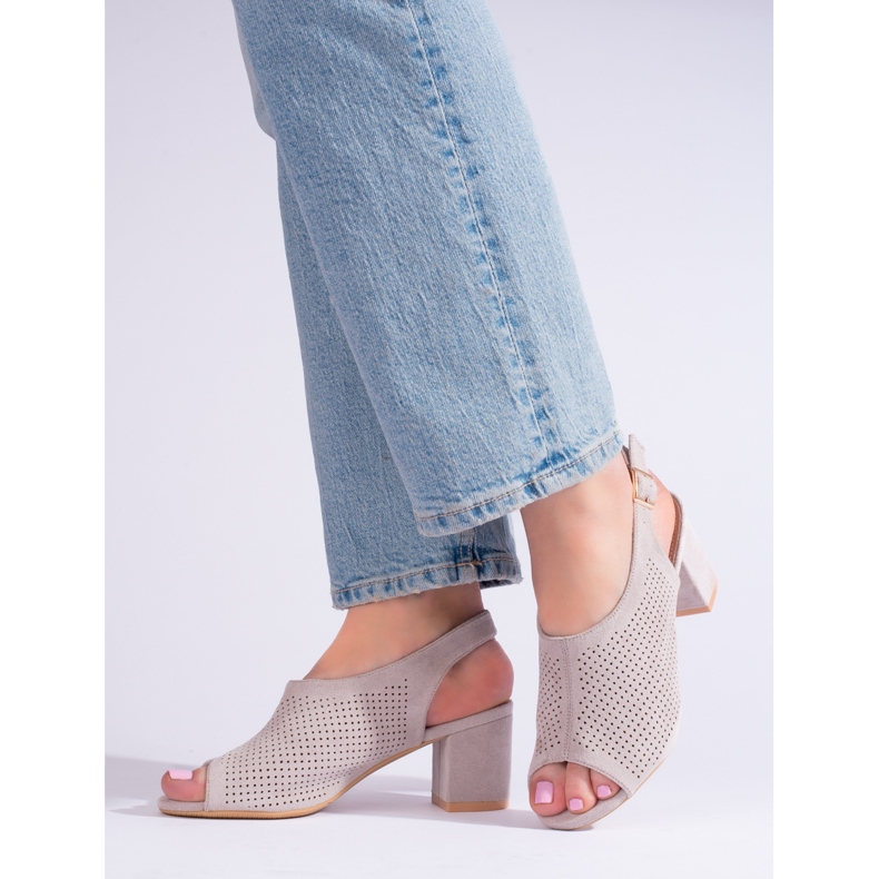 W. Potocki Shelovetin harmaat harjakattoiset korkokengät 1