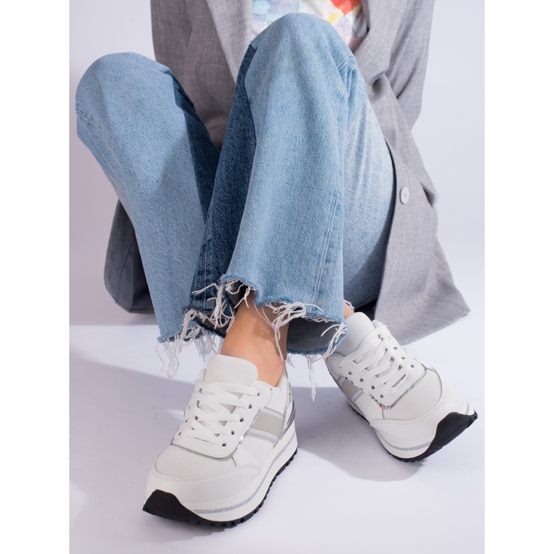 Naisten valkoiset Shelovet naisten tennarit valkoinen 1