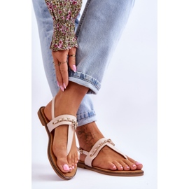 PG1 Naisten sandaalit ketjulla beige Jessica 2