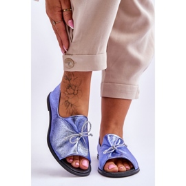 Naisten nahkaballerinat Nicole 2660/066 Sininen 1