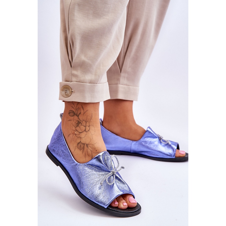 Naisten nahkaballerinat Nicole 2660/066 Sininen 2