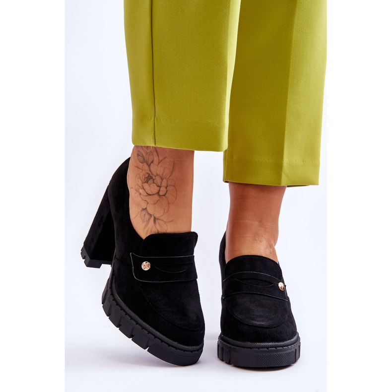 Vinceza Tyylikkäät mokkanahkakorkokengät, musta Mintore 1