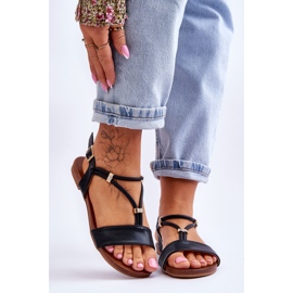 Naisten litteät sandaalit S.Barski KV-541-120 Musta 1