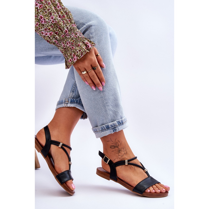 Naisten litteät sandaalit S.Barski KV-541-120 Musta 2