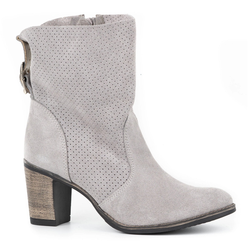 Olivier Harjatut nahkaiset Sofian harmaat saappaat 1