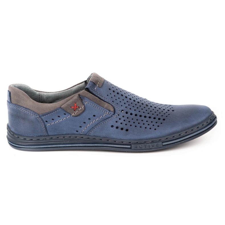 Polbut Miesten Brogues 401 Summer Navy Blue tummansininen 1
