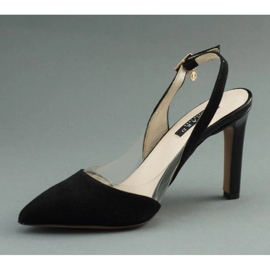 Lizard Mustat sandaalit korkokengissä 04765 1