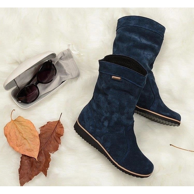 Olivier Nahkasaappaat Emi Warm Blue sininen 1