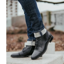 KENT Miesten nahkaiset Chelsea -saappaat 287D Św musta 1