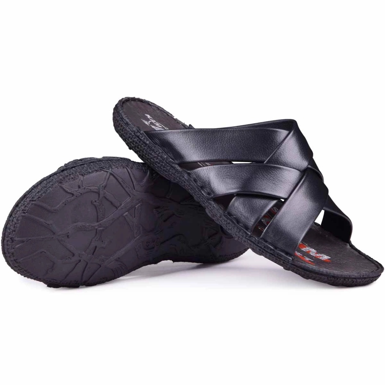 Kampol Miesten nahkatossut 214/5 musta 1