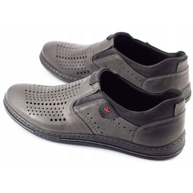 Polbut Miesten Brogues 401 Summer Grey harmaa 1